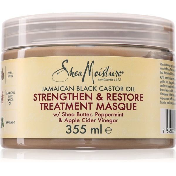 Shea Moisture Shea Moisture Jamaican Black Castor Oil Strengthen & Restore maska za okrepitev las za lase 355 ml