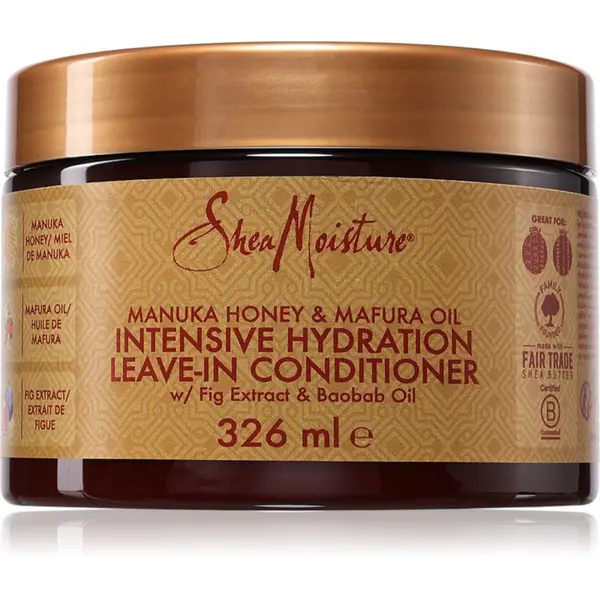 Shea Moisture Shea Moisture Manuka Honey & Yogurt Leave-In Conditioner balzam brez spiranja za poškodovane lase 326 ml