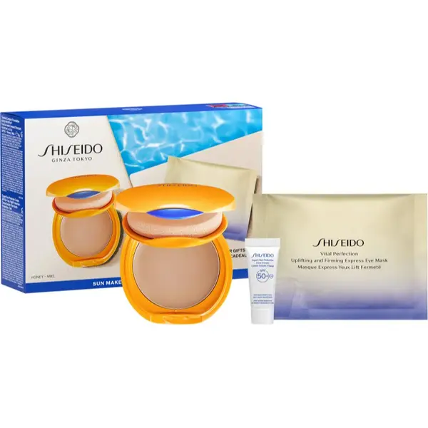 Shiseido Shiseido Expert Sun Protector Tanning Compact Foundation SPF10 darilni set za ženske odtenek Honey