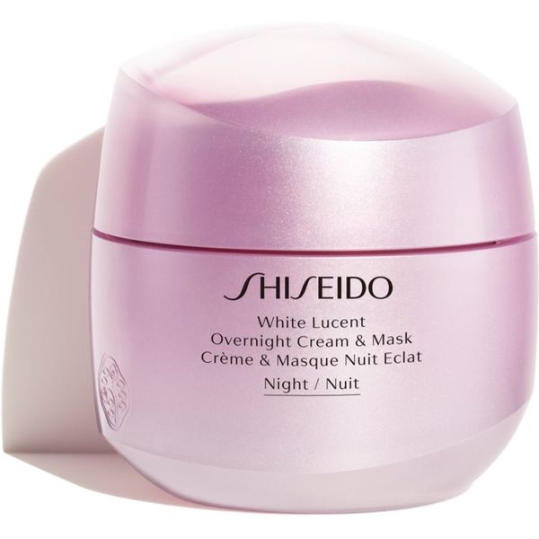 Shiseido Shiseido White Lucent Overnight Cream & Mask nočna vlažilna maska in krema proti pigmentnim madežem 75 ml