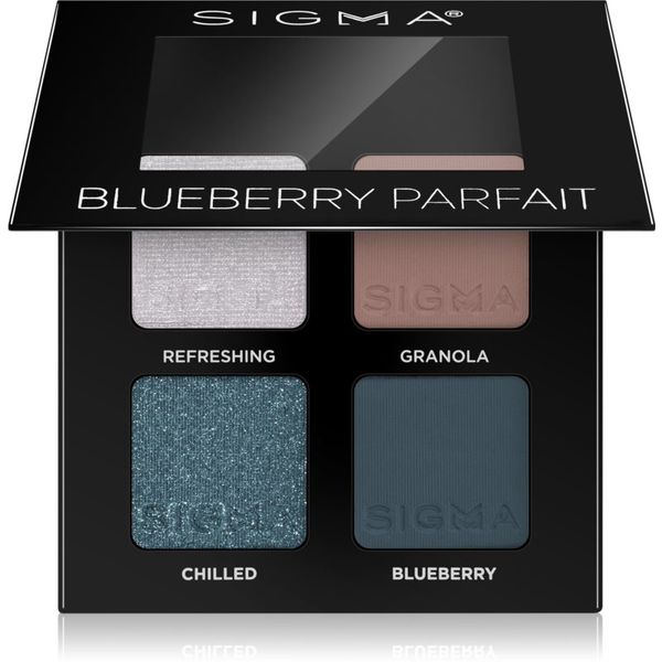 Sigma Beauty Sigma Beauty Quad paleta senčil za oči odtenek Blueberry Parfait 4 g