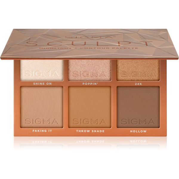 Sigma Beauty Sigma Beauty Sculpt Highlight + Contour Palette paleta za konture obraza 27.48 g