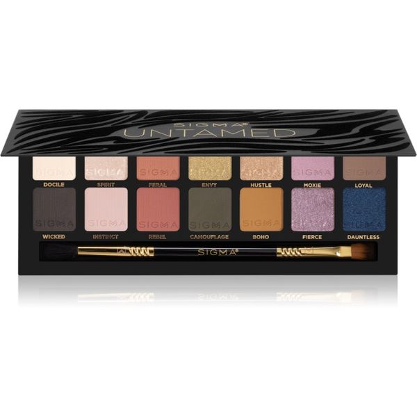 Sigma Beauty Sigma Beauty Untamed Eyeshadow Palette paleta senčil za oči z ogledalom in aplikatorjem 19.32 g