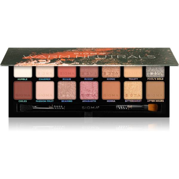 Sigma Beauty Sigma Beauty Warm Neutrals Eyeshadow Palette paleta senčil za oči 25.5 g