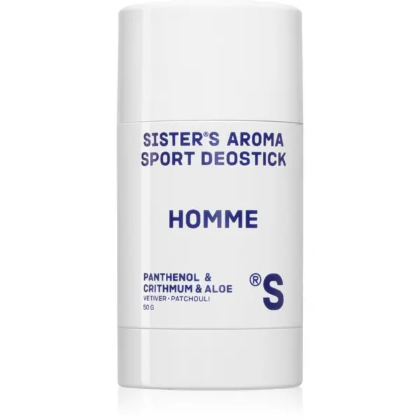 Sister's Aroma Sister's Aroma Homme Sport Deostick trdi deodorant proti neprijetnemu vonju in potenju za moške 50 g
