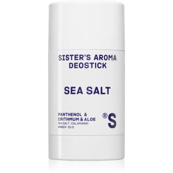 Sister's Aroma Sister's Aroma Sea Salt Deostick trdi deodorant proti neprijetnemu vonju in potenju 50 g