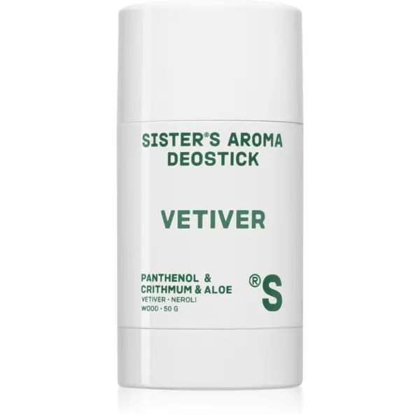 Sister's Aroma Sister's Aroma Vetiver Deostick trdi deodorant proti neprijetnemu vonju in potenju 50 g