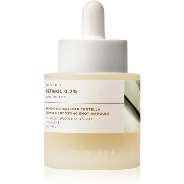 SKIN1004 SKIN1004 Lab In Nature Retinol 0.2% Boosting Shot Ampoule regeneracijski serum proti gubam povečujoč prožnost kože 30 ml