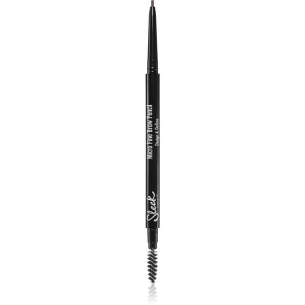 Sleek Sleek Micro-Fine Brow Pencil vodoodporen svinčnik za obrvi s krtačko odtenek Dark Brown 6,3 g