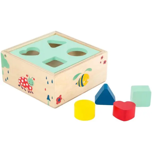 Small foot Small foot Shape-Fitting Cube Forest aktivnostna vstavljanka iz lesa 12 m+ 5 kos