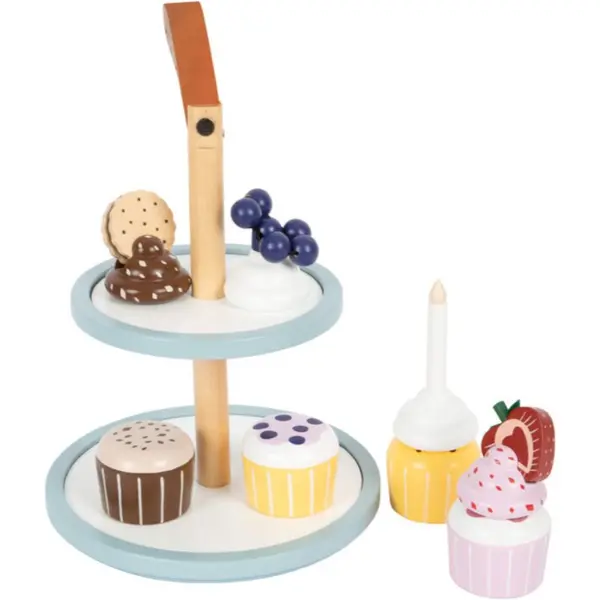 Small foot Small foot Tasty Cupcake Display Tray komplet igrač iz lesa 3 y+ 13 kos