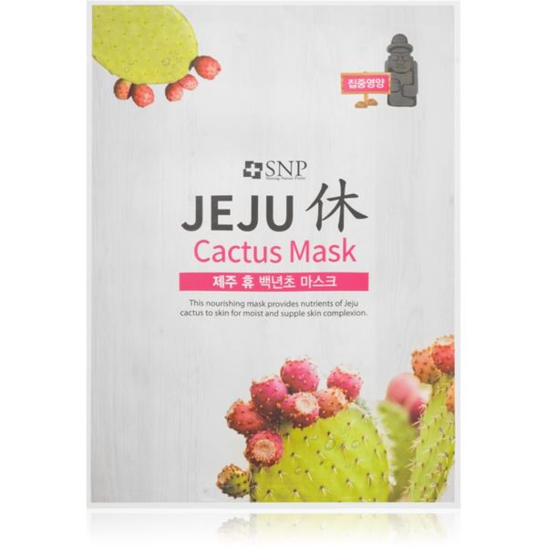 SNP SNP Jeju Cactus vlažilna tekstilna maska s hranilnim učinkom 22 ml