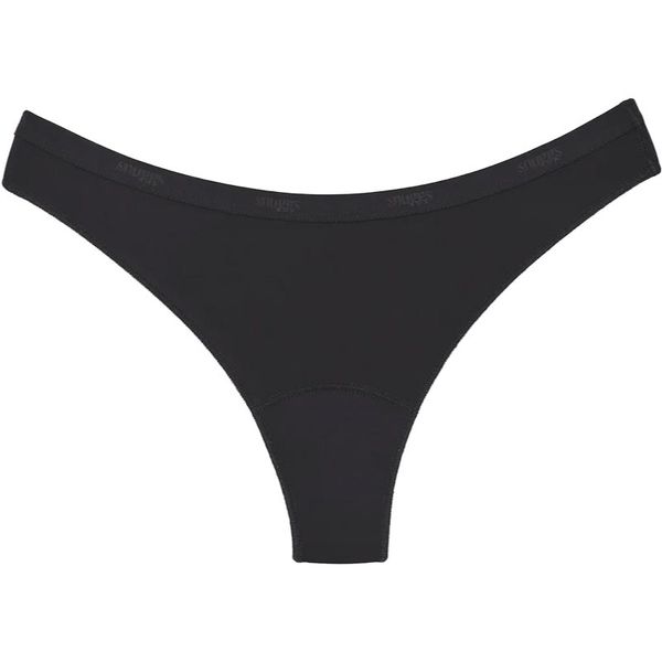 Snuggs Snuggs Period Underwear Brazilian: Light Flow Black menstrualne hlačke iz blaga za šibko menstruacijo velikost M Black 1 kos