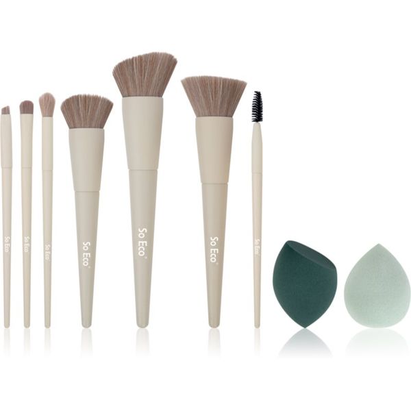 So Eco So Eco Exclusive Brush & Sponge Set Complexion Sponge set čopičev