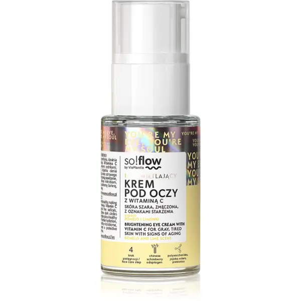 so!flow so!flow Brightening Eye Cream With Vitamin C krema za razstrupljanje in posvetljevanje za predel okoli oči z vitaminom C 15 ml