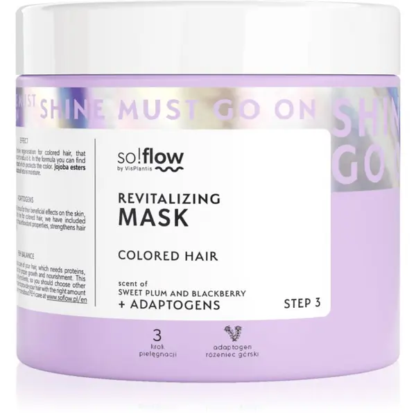 so!flow so!flow Coloured Hair Revitalizing Mask intenzivna revitalizacijska maska za barvane lase 400 ml