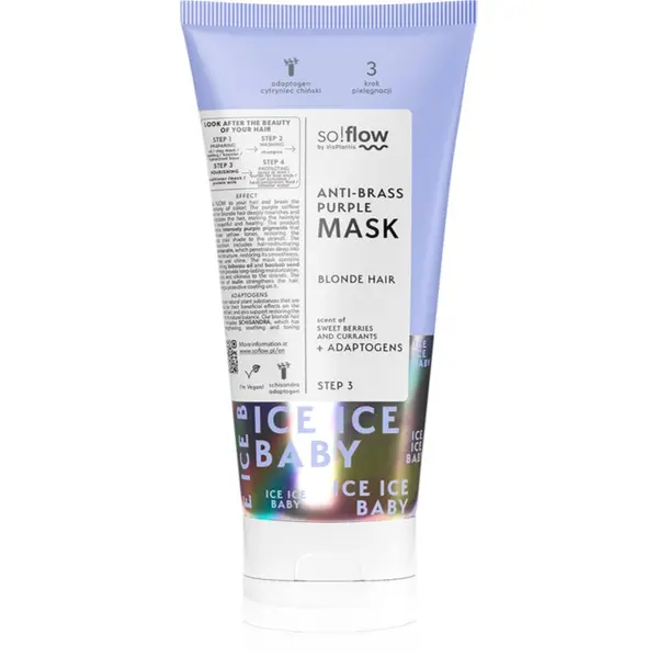 so!flow so!flow Cooling Mask Blonde Hair maska za lase za nevtralizacijo rumenih odtenkov 200 ml