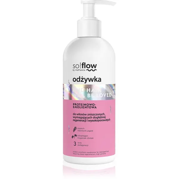 so!flow so!flow Damaged Hair Protein-Emollient Conditioner krepilni balzam za poškodovane lase 300 ml
