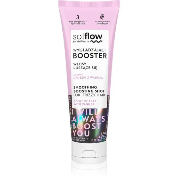 so!flow so!flow Frizzy and Dry Hair Smoothing Boosting Shot serum za glajenje proti krepastim lasem 75 ml