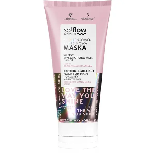so!flow so!flow High Porosity Hair Protein-Emollient Mask maska za okrepitev las za lomljive in izčrpane lase 200 ml