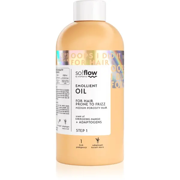 so!flow so!flow Medium Porosity Hair Emollient Oil vlažilno olje proti krepastim lasem 150 ml