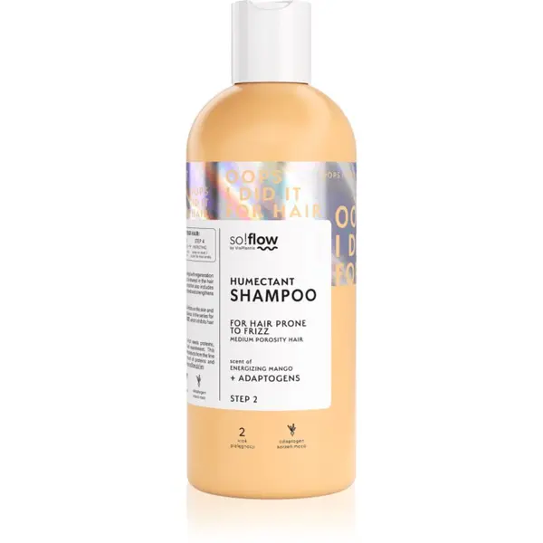 so!flow so!flow Medium Porosity Hair Humectant Shampoo šampon za glajenje las proti krepastim lasem 400 ml