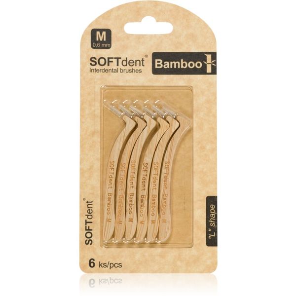SOFTdent SOFTdent Bamboo Interdental Brushes medzobne ščetke iz bambusa 0,6 mm 6 kos