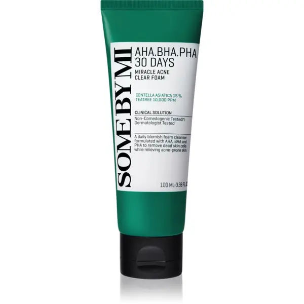 Some By Mi Some By Mi AHA∙BHA∙PHA 30 Days Miracle Acne Clear Foam globinsko čistilna pena za problematično kožo, akne 100 ml