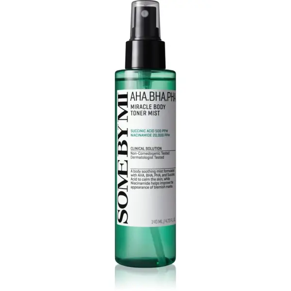 Some By Mi Some By Mi AHA∙BHA∙PHA 30 Days Miracle Body Toner Mist meglica za telo primerno tudi za občutljivo in problematično kožo 140 ml