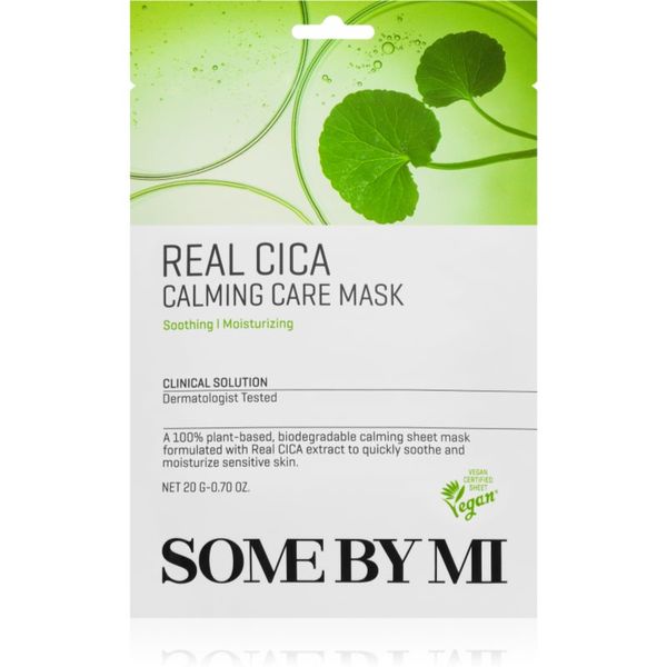 Some By Mi Some By Mi Clinical Solution Cica Calming Care Mask pomirjevalna tekstilna maska za občutljivo kožo 20 g