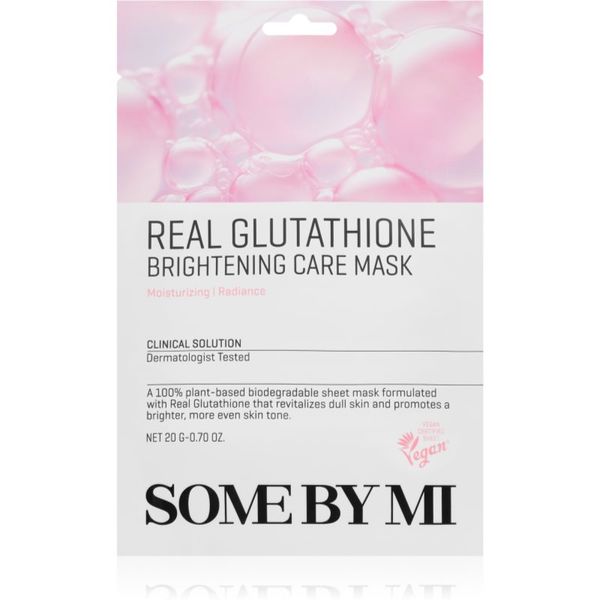 Some By Mi Some By Mi Clinical Solution Glutathione Brightening Care Mask revitalizacijska tekstilna maska za poenotenje tona kože 20 g