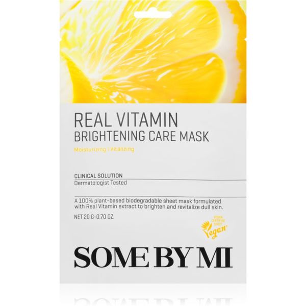 Some By Mi Some By Mi Clinical Solution Vitamin Brightening Care Mask revitalizacijska tekstilna maska z antioksidacijskim učinkom 20 g