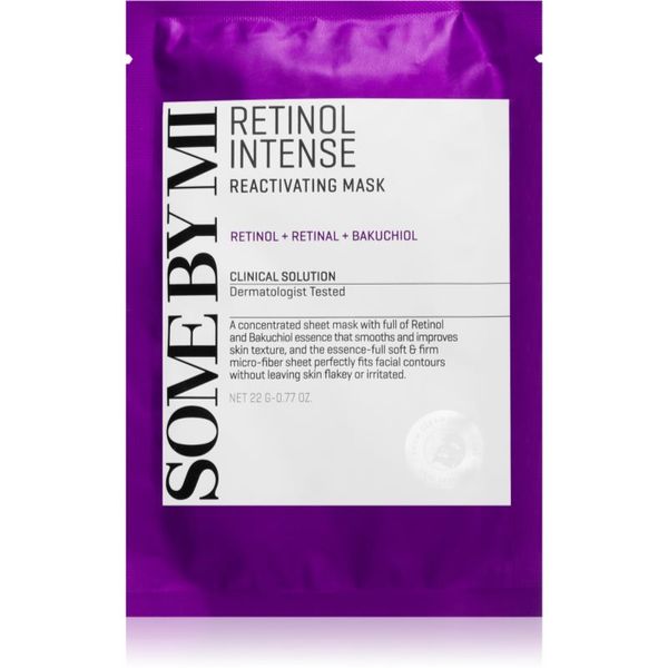 Some By Mi Some By Mi Retinol Intense Reactivating Mask maska iz platna proti gubam za zrelo kožo 22 g