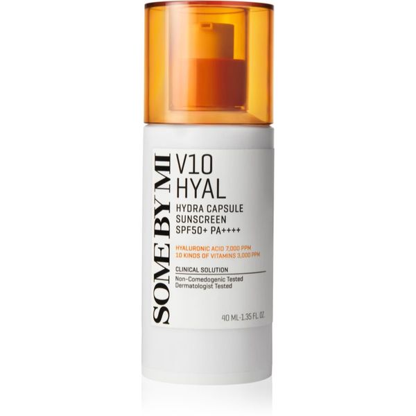 Some By Mi Some By Mi V10 Hyal Hydra Capsule Sunscreen zaščitna krema za občutljivo in netolerantno kožo SPF 50+ 40 ml