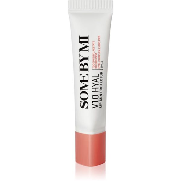 Some By Mi Some By Mi V10 Hyal Lip Sun Protector zaščitni balzam za ustnice SPF 15 odtenek Rosy 7 ml