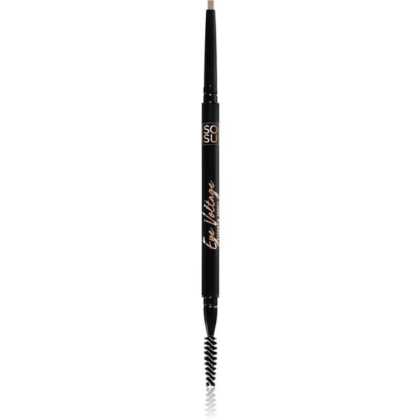 SOSU Cosmetics SOSU Cosmetics Eye Voltage natančni svinčnik za obrvi s krtačko 2v1 odtenek Medium Warm 0,1 g