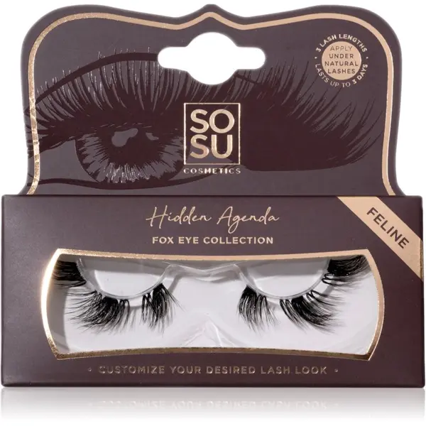 SOSU Cosmetics SOSU Cosmetics Hidden Agenda Fox Eye Collection umetne trepalnice odtenek Feline 1 kos