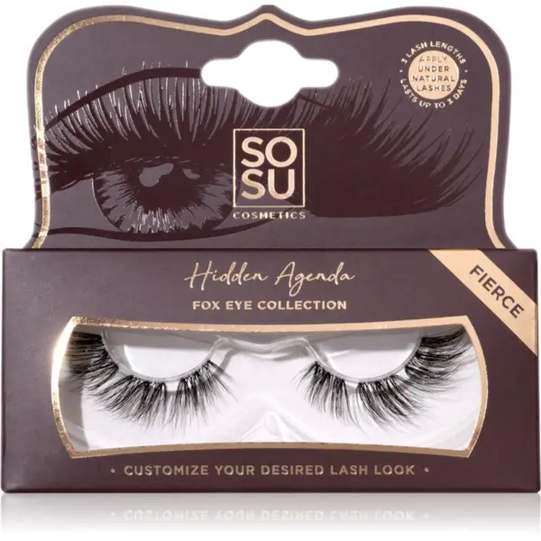 SOSU Cosmetics SOSU Cosmetics Hidden Agenda Fox Eye Collection umetne trepalnice odtenek Fierce 1 kos