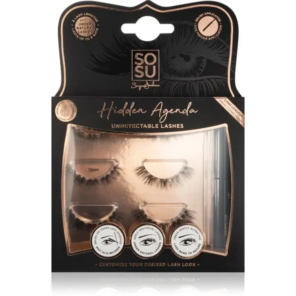 SOSU Cosmetics SOSU Cosmetics Hidden Agenda Undetectable Lashes set za trepalnice