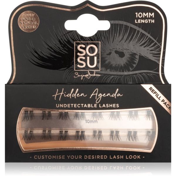 SOSU Cosmetics SOSU Cosmetics Hidden Agenda Undetectable Lashes šopaste lepilne trepalnice brez vozlička 10 mm