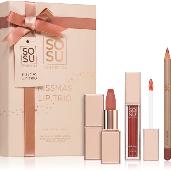 SOSU Cosmetics SOSU Cosmetics Kissmas Lip Trio darilni set (za ustnice)
