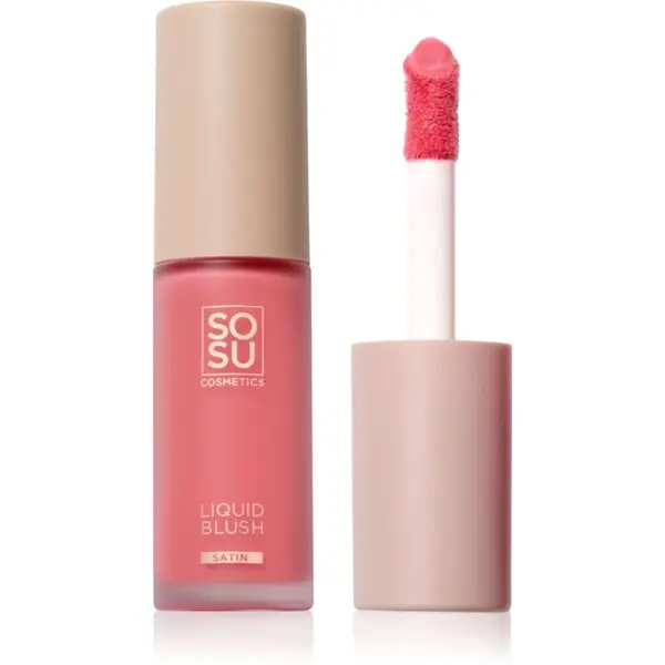 SOSU Cosmetics SOSU Cosmetics Liquid Blush Satin tekoče rdečilo odtenek Pink Pop 9 ml