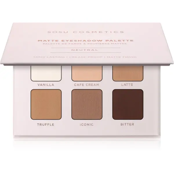 SOSU Cosmetics SOSU Cosmetics Matte Eyeshadow Palette paleta senčil za oči odtenek Neutral 6x1.3 g