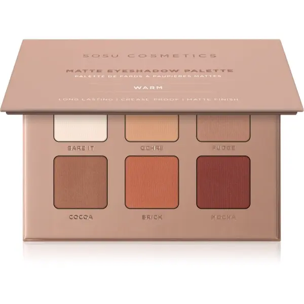 SOSU Cosmetics SOSU Cosmetics Matte Eyeshadow Palette paleta senčil za oči odtenek Warm 6x1.3 g