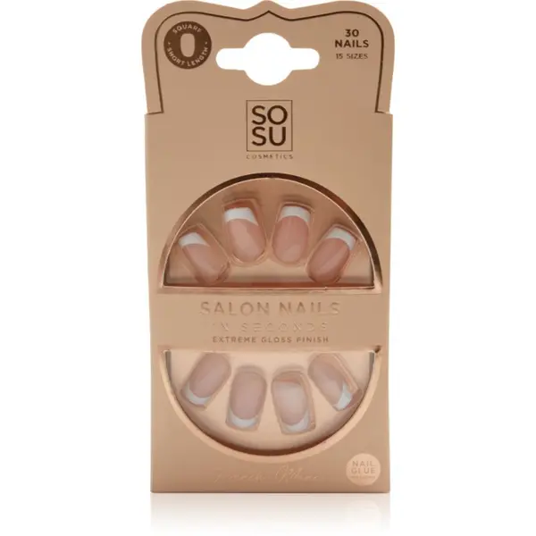SOSU Cosmetics SOSU Cosmetics Salon Nails French Mani umetni nohti odtenek French Mani 30 kos