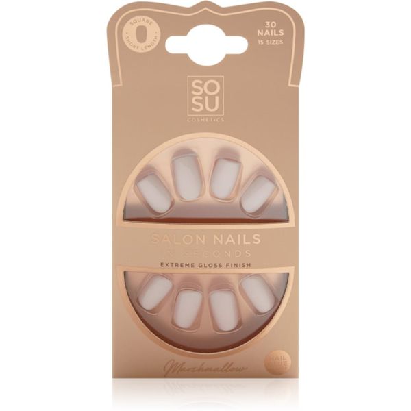 SOSU Cosmetics SOSU Cosmetics Salon Nails umetni nohti odtenek Marshmallow 30 kos