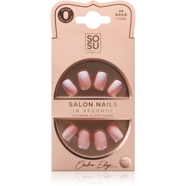 SOSU Cosmetics SOSU Cosmetics Salon Nails umetni nohti odtenek Ombre Edge 24 kos