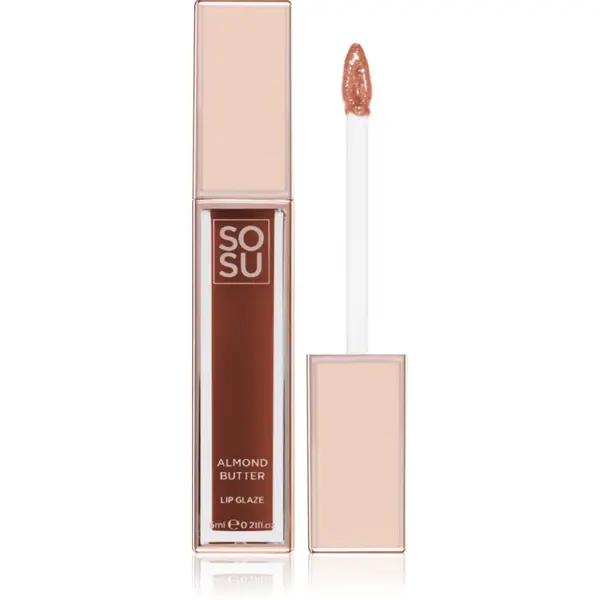 SOSU Cosmetics SOSU Cosmetics Satin Lip Glaze vlažilni sijaj za ustnice odtenek Almond Butter 6 ml