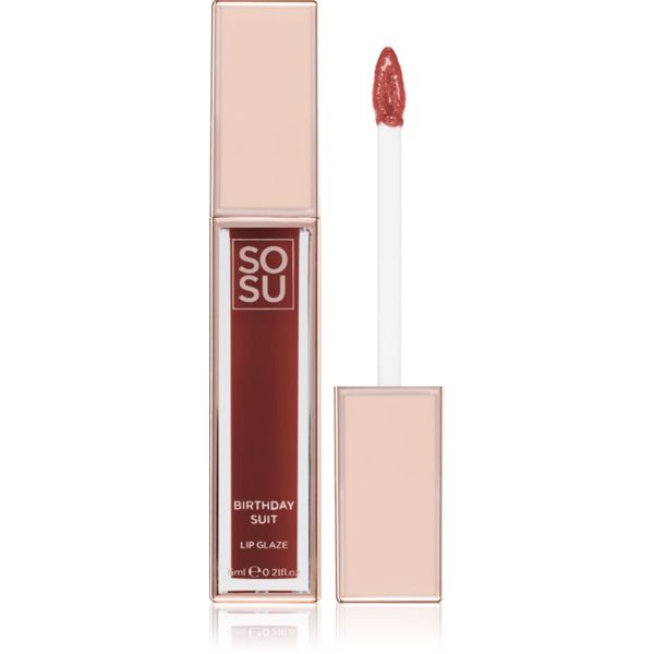 SOSU Cosmetics SOSU Cosmetics Satin Lip Glaze vlažilni sijaj za ustnice odtenek Birthday Suit 6 ml