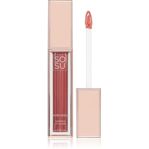 SOSU Cosmetics SOSU Cosmetics Shimmer Lip Glaze vlažilni sijaj za ustnice bleščeč odtenek Rose Gold 6 ml